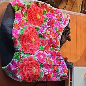 Vintage Embroidered Tote Bag